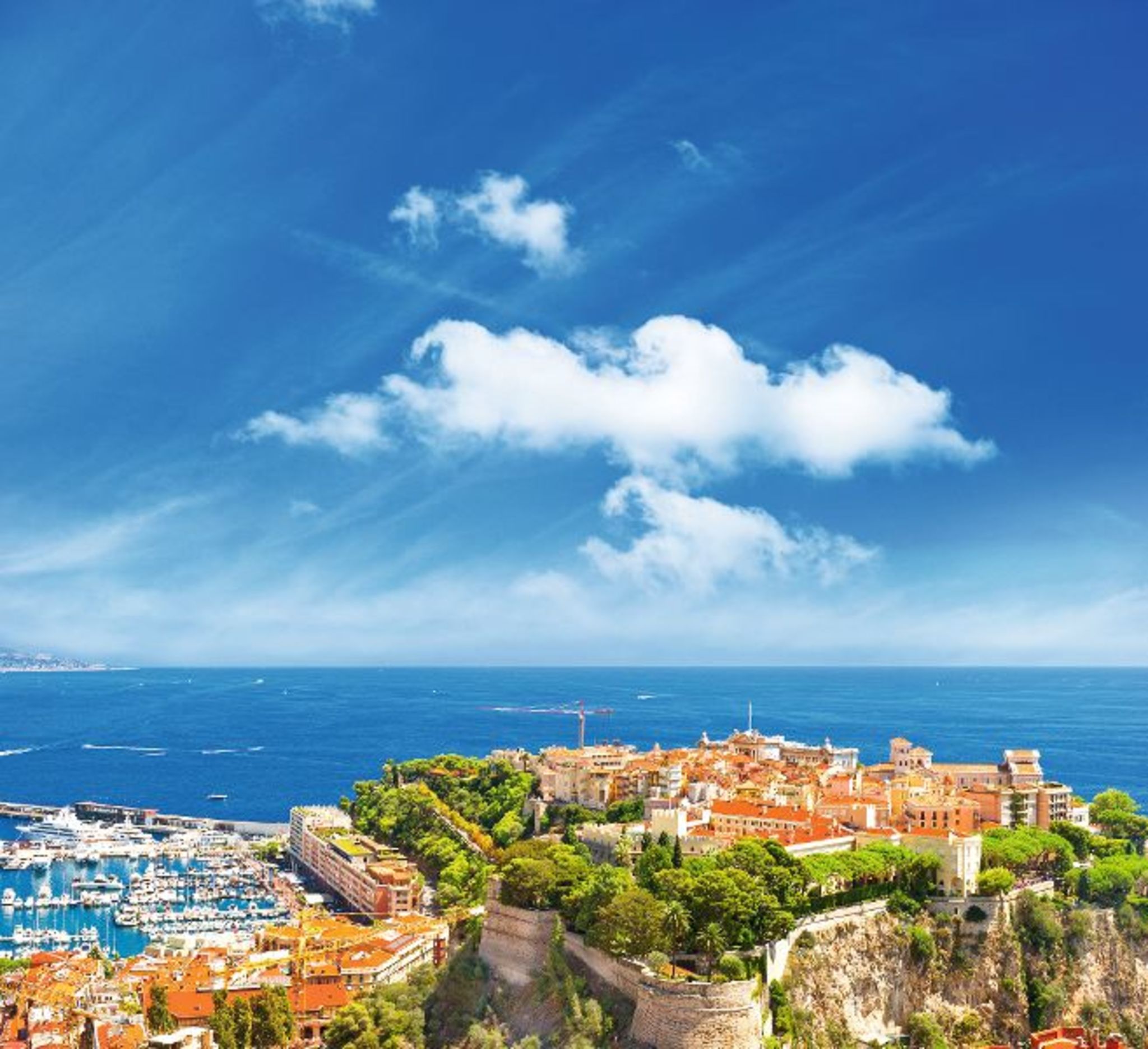 Blick auf die Altstadt von Monaco Blick auf die Altstadt von Monaco Bild